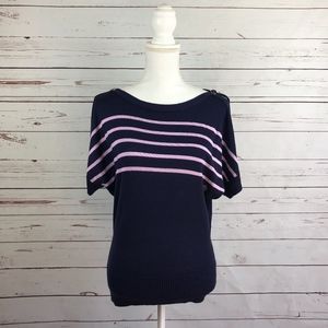 NWT New York & Co. Purple Cold Shoulder top S